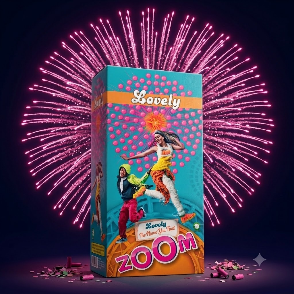 5' Fancy Zoom (Pink Colour) (2 Pcs)