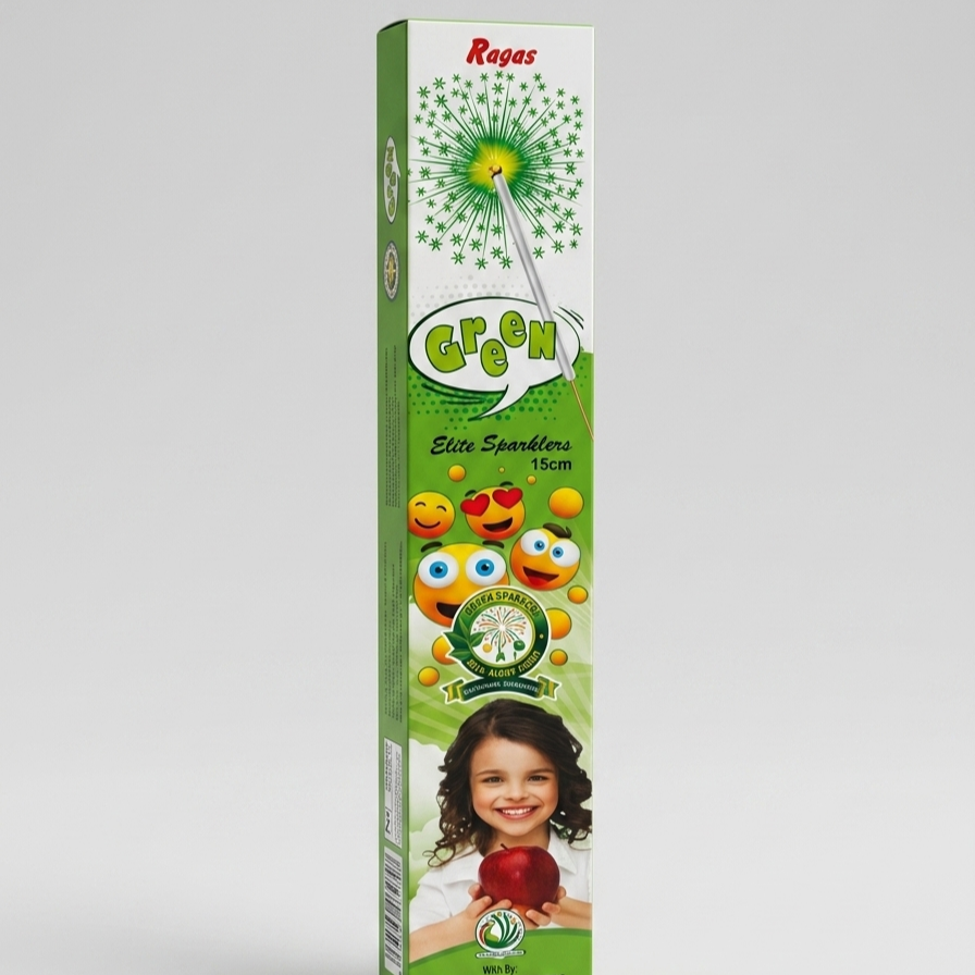 15cm Green Sparklers(2Box)